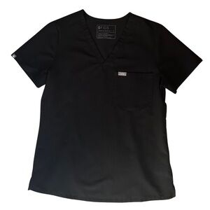 Small Figs Catarina Scrub Top - Black